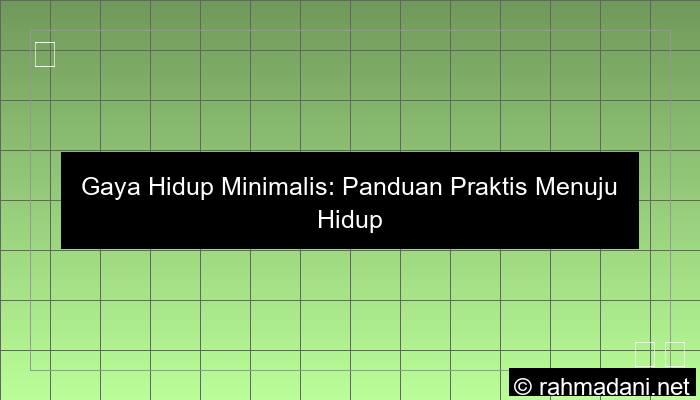 gaya hidup minimalis