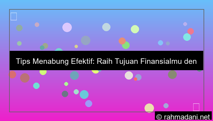 tips menabung